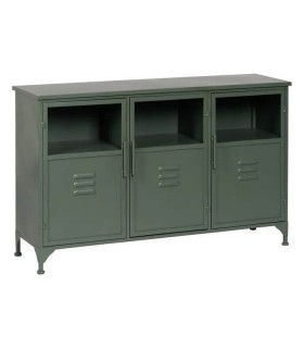 APARADOR TAQUILLA METAL VERDE CRISTAL MDMHOGAR