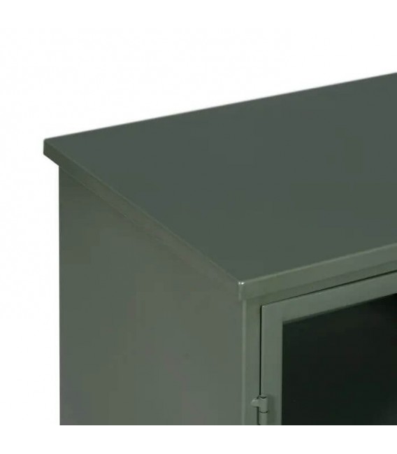 APARADOR TAQUILLA METAL VERDE CRISTAL MDMHOGAR