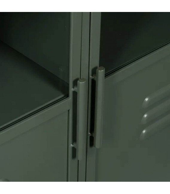 APARADOR TAQUILLA METAL VERDE CRISTAL MDMHOGAR