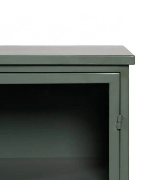 APARADOR TAQUILLA METAL VERDE CRISTAL MDMHOGAR