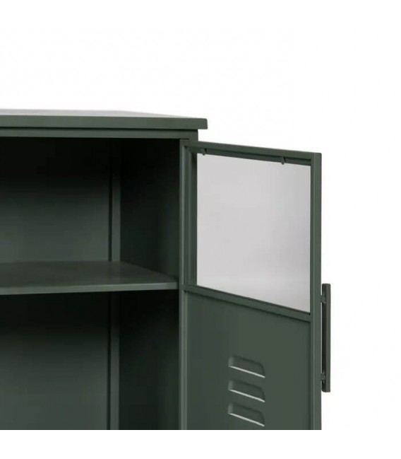 APARADOR TAQUILLA METAL VERDE CRISTAL MDMHOGAR