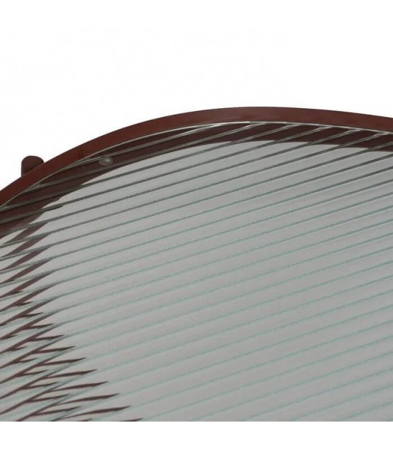 MESA DE CENTRO METAL MARRON CRISTAL MDMHOGAR