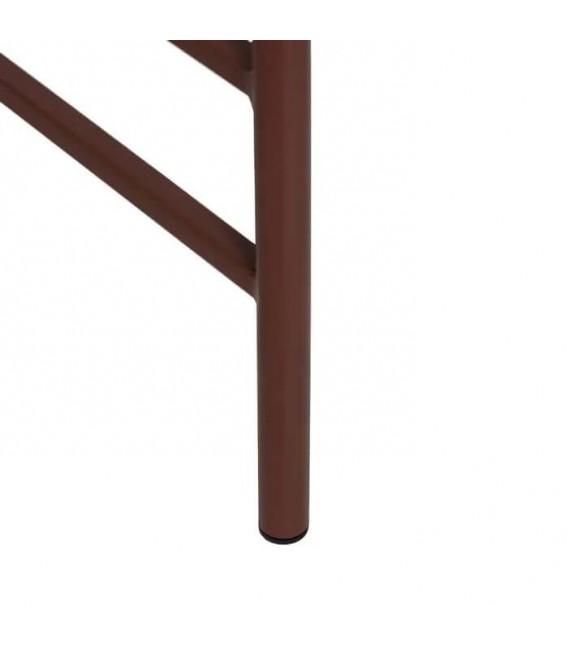 MESA DE CENTRO METAL MARRON CRISTAL MDMHOGAR