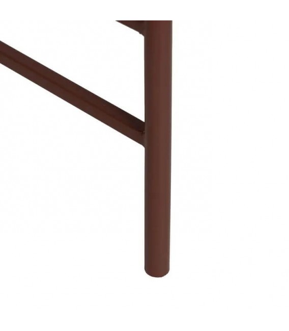 MESA DE CENTRO METAL MARRON CRISTAL MDMHOGAR