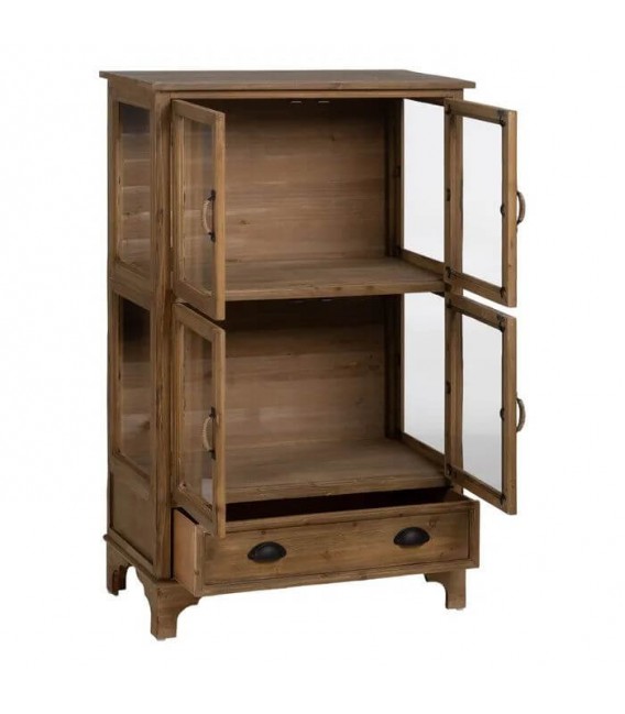 VITRINA MADERA DE ABETO CRISTAL MDMHOGAR