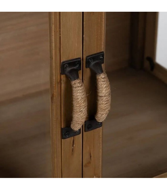 VITRINA MADERA DE ABETO CRISTAL MDMHOGAR