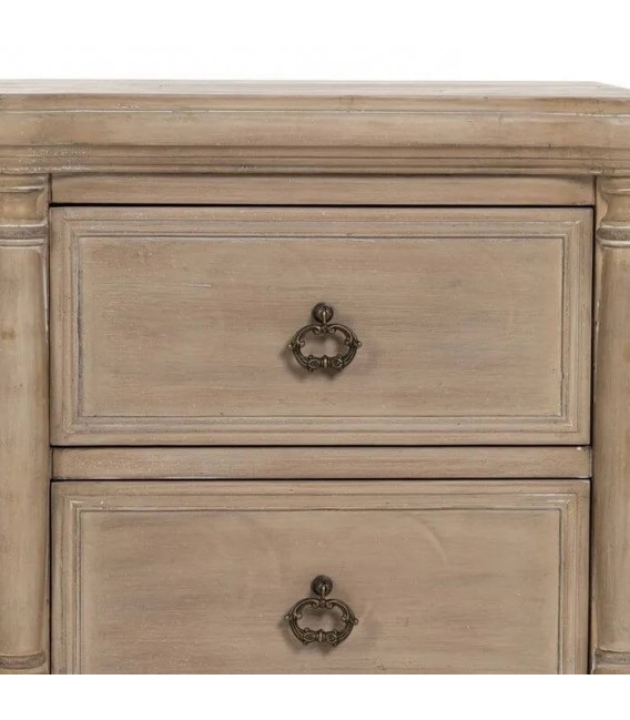 MESITA DE NOCHE MADERA DE ABETO NATURAL MDMHOGAR