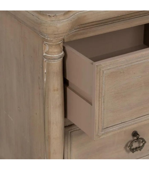 MESITA DE NOCHE MADERA DE ABETO NATURAL MDMHOGAR