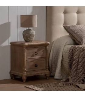 MESITA DE NOCHE MADERA DE ABETO NATURAL MDMHOGAR