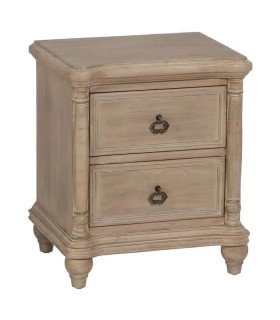 MESITA DE NOCHE MADERA DE ABETO NATURAL MDMHOGAR