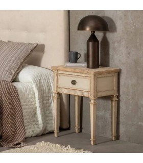 MESITA DE NOCHE MADERA ABETO NATURAL MDMHOGAR