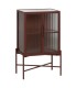 VITRINA METAL MARRON CRISTAL MDMHOGAR