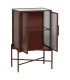 VITRINA METAL MARRON CRISTAL MDMHOGAR