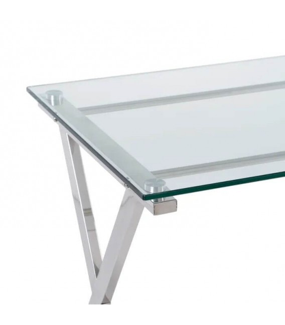 ESCRITORIO CRISTAL 10MM METAL MDMHOGAR