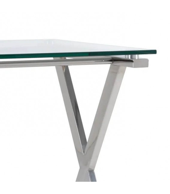 ESCRITORIO CRISTAL 10MM METAL MDMHOGAR