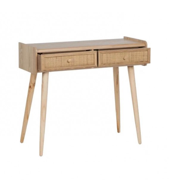 CONSOLA MADERA DE PAULONIA DM RATAN MDMHOGAR