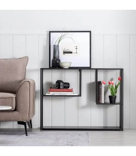 CONSOLA METAL NEGRO MDMHOGAR