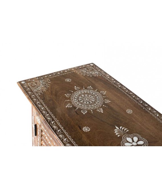 APARADOR 4 PUERTAS MADERA NATURAL PINTADA A MANO MDMHOGAR