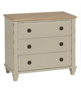 COMODA MADERA DE ABETO COLOR CREMA MDMHOGAR