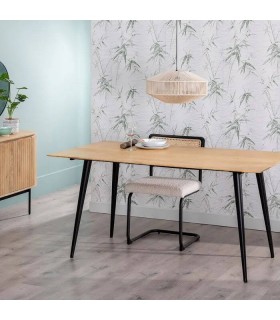 MESA DE COMEDOR MADERA DE ACACIA HIERRO MDMHOGAR
