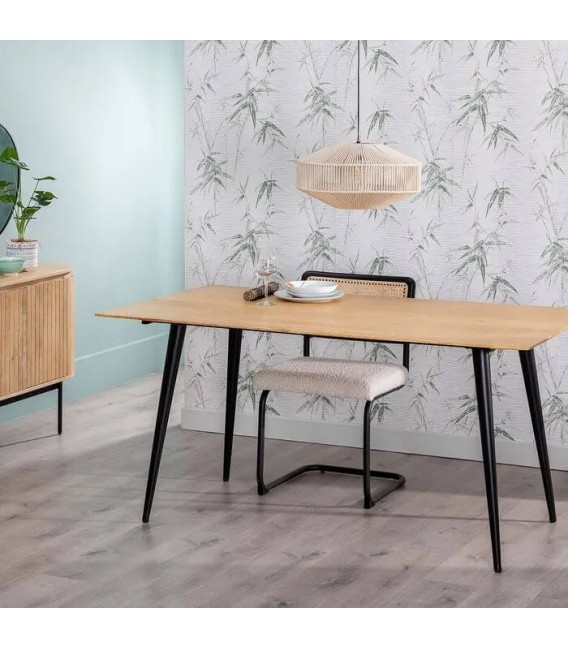 MESA DE COMEDOR MADERA DE ACACIA HIERRO MDMHOGAR