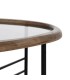 MESA DE CENTRO MADERA DE CAUCHO HIERRO Y CRISTAL MDMHOGAR