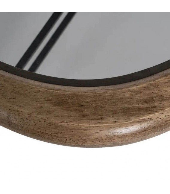 MESA DE CENTRO MADERA DE CAUCHO HIERRO Y CRISTAL MDMHOGAR