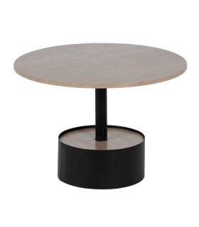 MESA DE CENTRO MADERA DM Y HIERRO MDMHOGAR