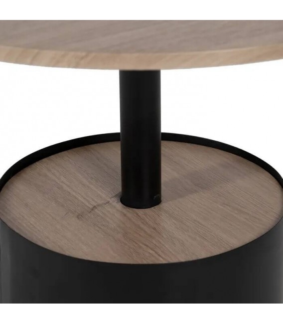 MESA DE CENTRO MADERA DM Y HIERRO MDMHOGAR