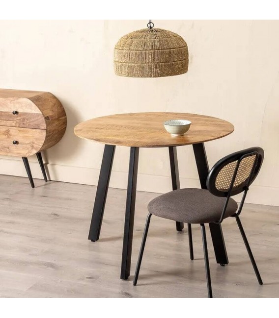 MESA DE COMEDOR MADERA DE ACACIA HIERRO MDMHOGAR