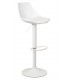TABURETE BARRA ELEVABLE METAL BLANCO POLIPIEL BLANCA MDMHOGAR