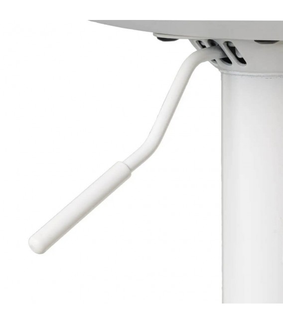 TABURETE BARRA ELEVABLE METAL BLANCO POLIPIEL BLANCA MDMHOGAR