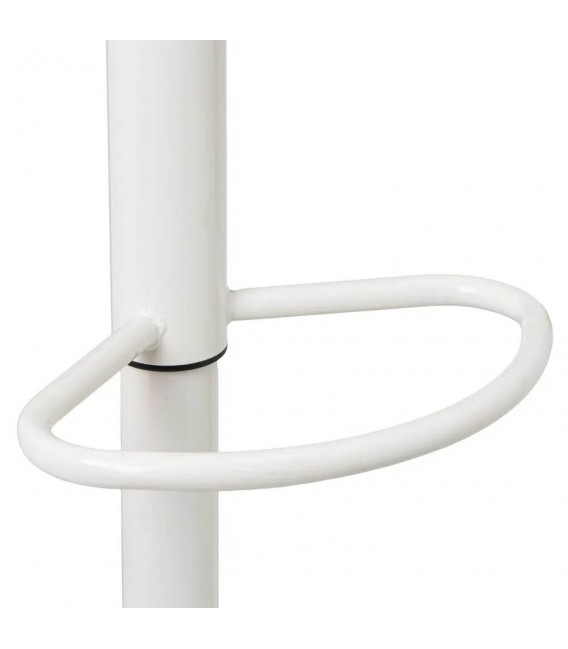 TABURETE BARRA ELEVABLE METAL BLANCO POLIPIEL BLANCA MDMHOGAR