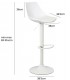 TABURETE BARRA ELEVABLE METAL BLANCO POLIPIEL BLANCA MDMHOGAR
