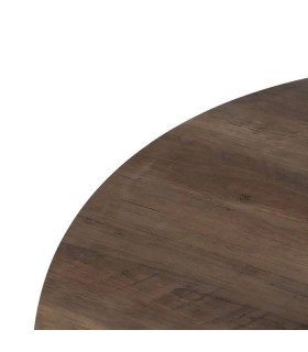 MESA DE COMEDOR METAL NEGRO MADERA DM MDMHOGAR