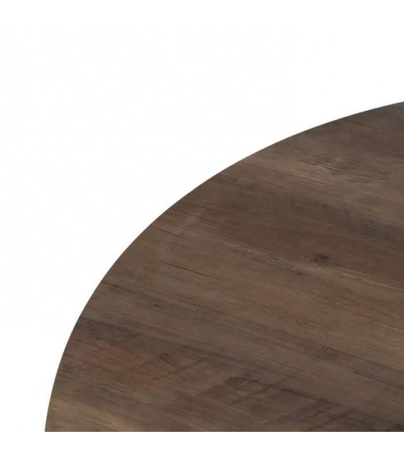 MESA DE COMEDOR METAL NEGRO MADERA DM MDMHOGAR