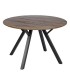 MESA DE COMEDOR METAL NEGRO MADERA DM MDMHOGAR