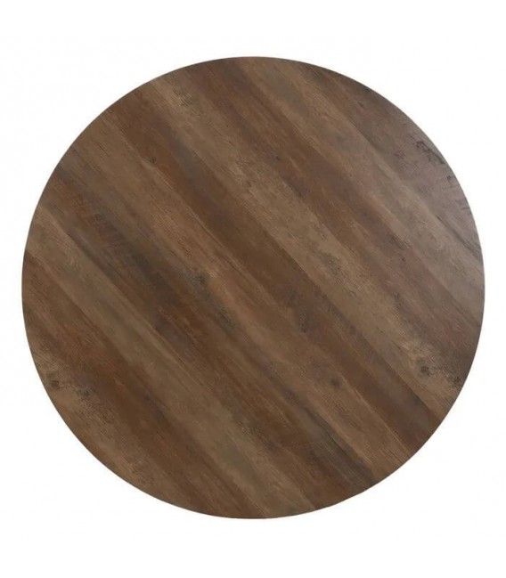 MESA DE COMEDOR METAL NEGRO MADERA DM MDMHOGAR