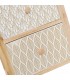 CAJONERA AUXILIAR MADERA NATURAL BLANCO Y DORADO