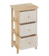 CAJONERA AUXILIAR MADERA NATURAL BLANCO Y DORADO