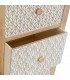 CAJONERA AUXILIAR MADERA NATURAL BLANCO Y DORADO
