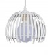 LAMPARA DE TECHO 3 LUCES REDONDA MADERA NATURAL METAL BLANCO