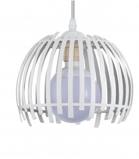 LAMPARA DE TECHO 3 LUCES REDONDA MADERA NATURAL METAL BLANCO
