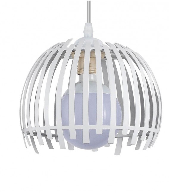 LAMPARA DE TECHO 3 LUCES REDONDA MADERA NATURAL METAL BLANCO