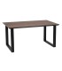 MESA DE COMEDOR MADERA DE ACACIA NATURAL METAL NEGRO MDMHOGAR