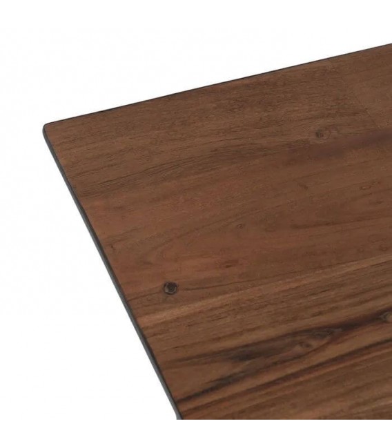 MESA DE COMEDOR MADERA DE ACACIA NATURAL METAL NEGRO MDMHOGAR