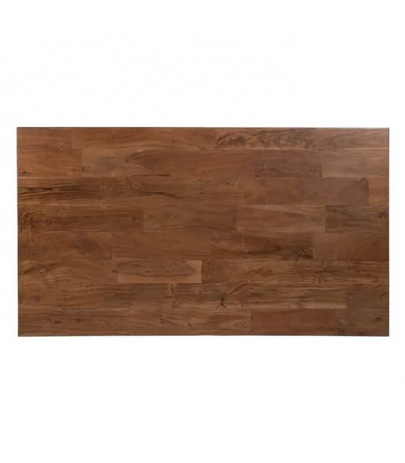 MESA DE COMEDOR MADERA DE ACACIA NATURAL METAL NEGRO MDMHOGAR