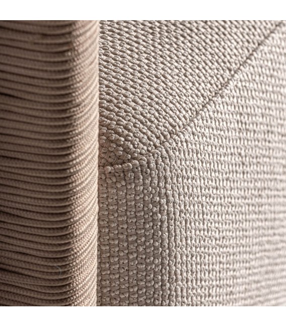 SOFA EXTERIOR 3 PLAZAS TRENA MADERA TECA TEXTIL BLANCO