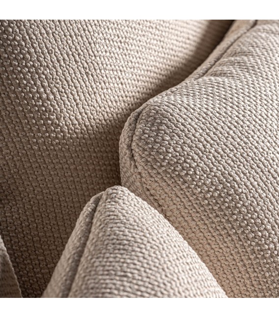 SOFA EXTERIOR 3 PLAZAS TRENA MADERA TECA TEXTIL BLANCO