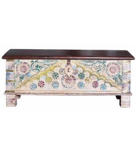 BAUL MADERA DE MANGO POLICROMADA Y CAOBA MDMHOGAR